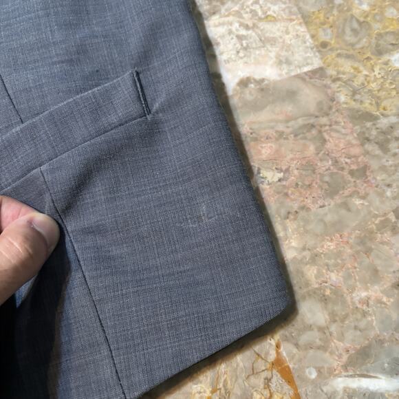 State And Liberty Suit Vest Mens Size 38 Grey Waist Coat Athletic Fit Buckle - Picture 4 of 10